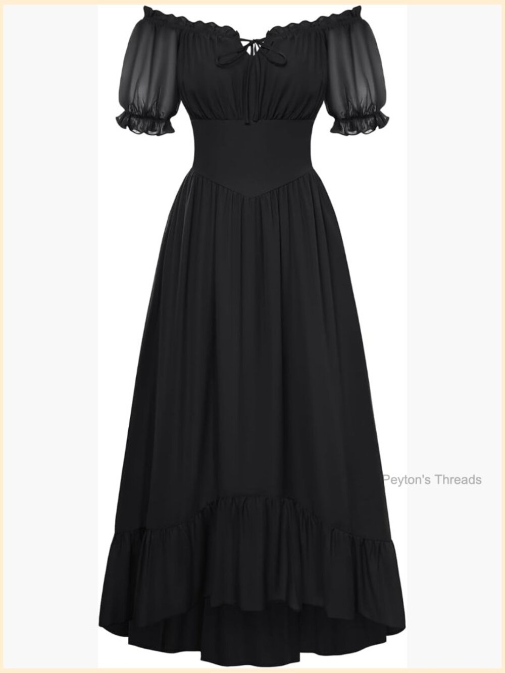 Off Shoulder Puff Sleeve Smocked Waist Tiered Long Maxi Dress Chiffon - Picture 1 of 7